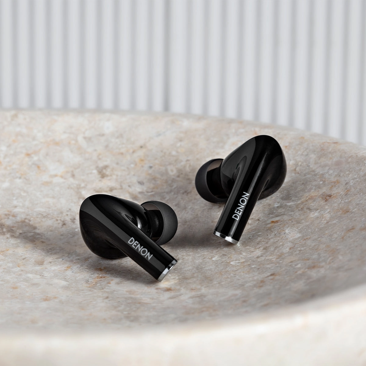 Denon AH-C830NCW True Wireless Earbuds with Active Noise-Cancellation (Black)