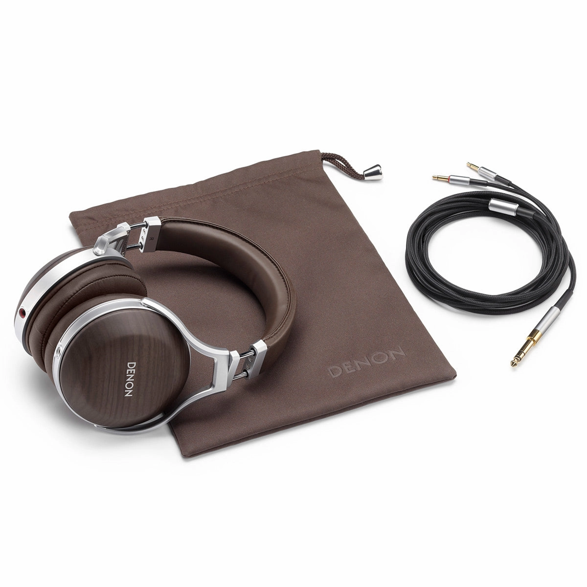 Denon AH-D5200 Over-Ear Headphones (Zebrawood)