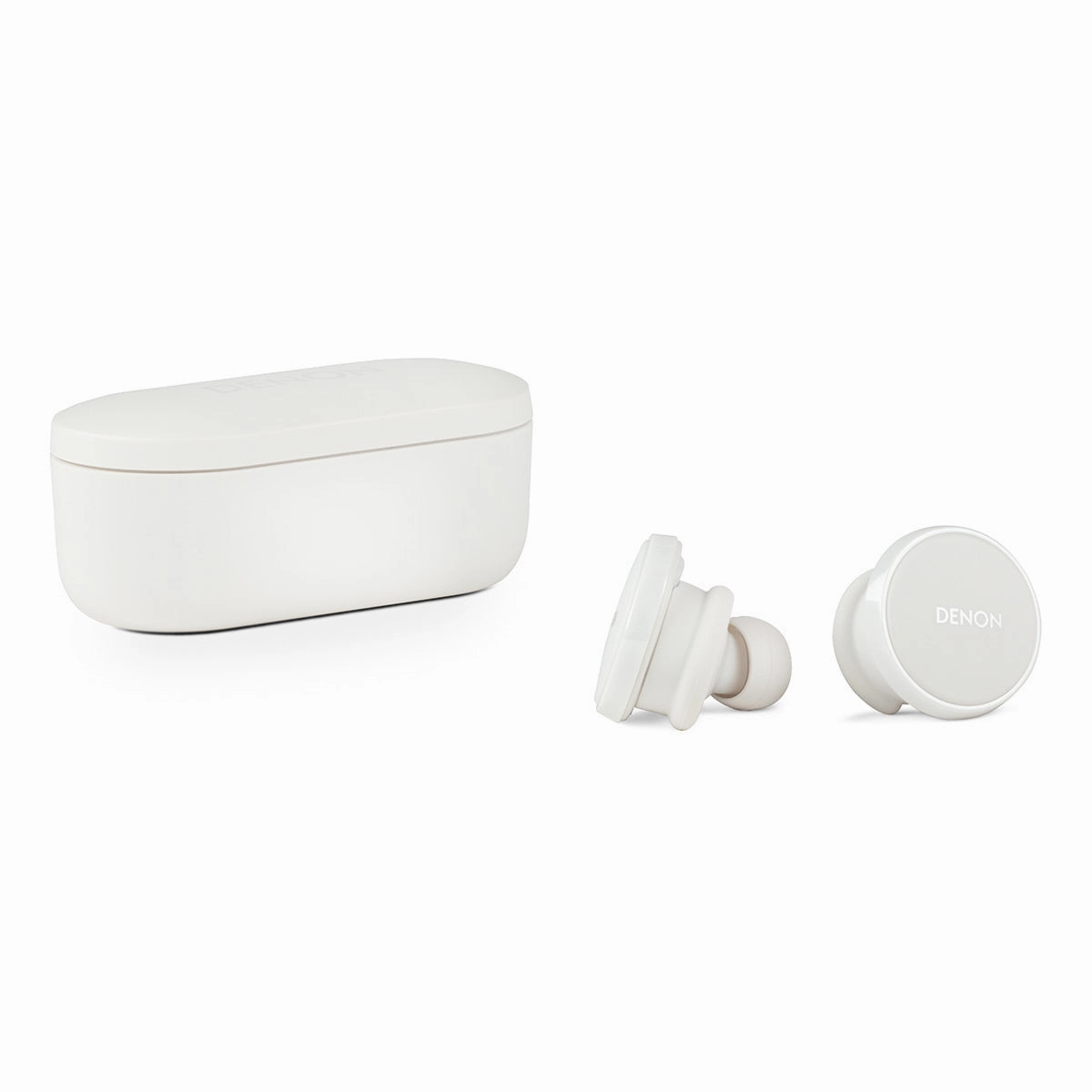 Denon PerL Pro True Wireless Earbuds with Active Noise Cancellation, Spatial Audio, and Adaptive Acoustic Technology (White)
