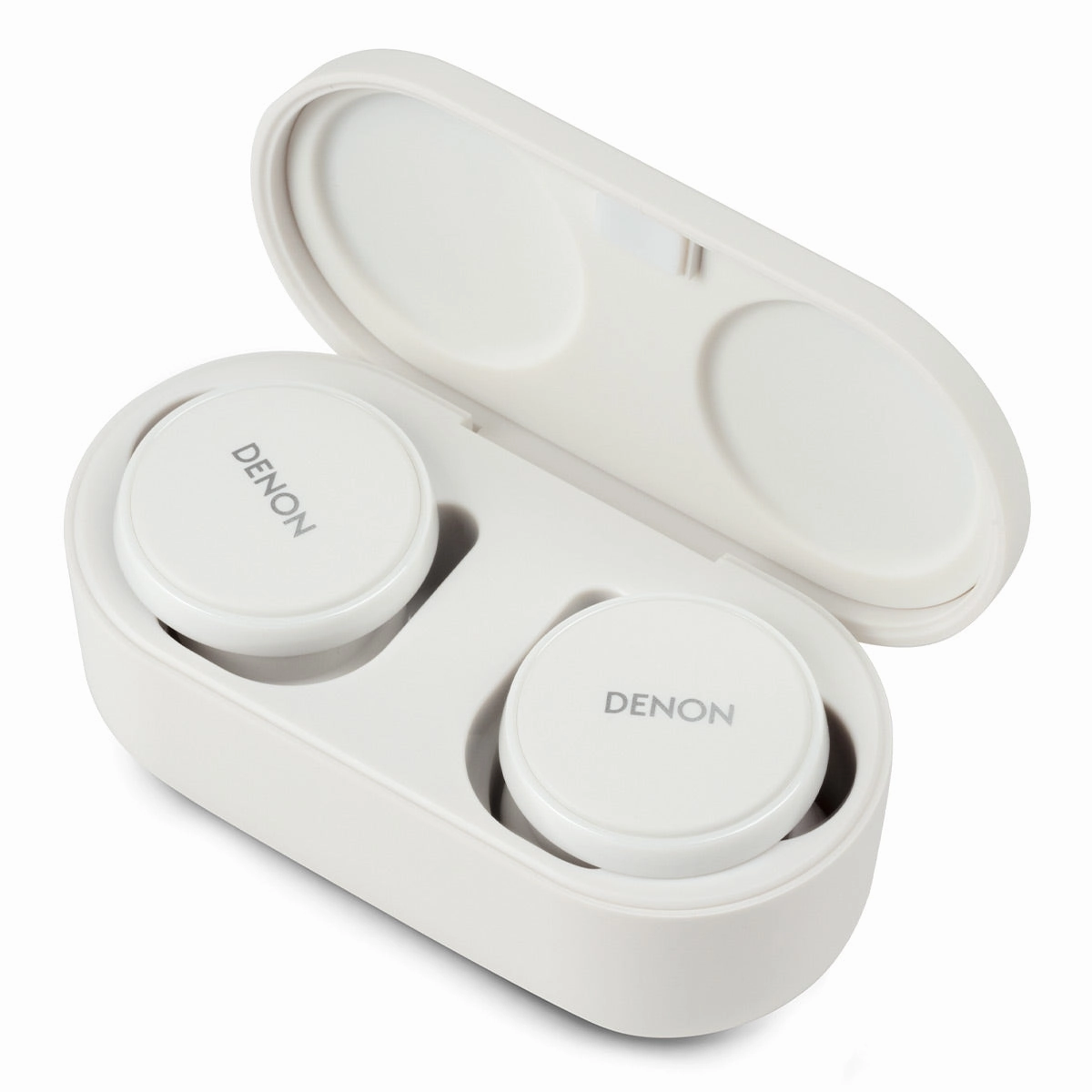 Denon PerL Pro True Wireless Earbuds with Active Noise Cancellation, Spatial Audio, and Adaptive Acoustic Technology (White)