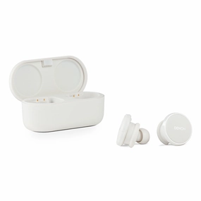 Denon PerL Pro True Wireless Earbuds with Active Noise Cancellation, Spatial Audio, and Adaptive Acoustic Technology (White)