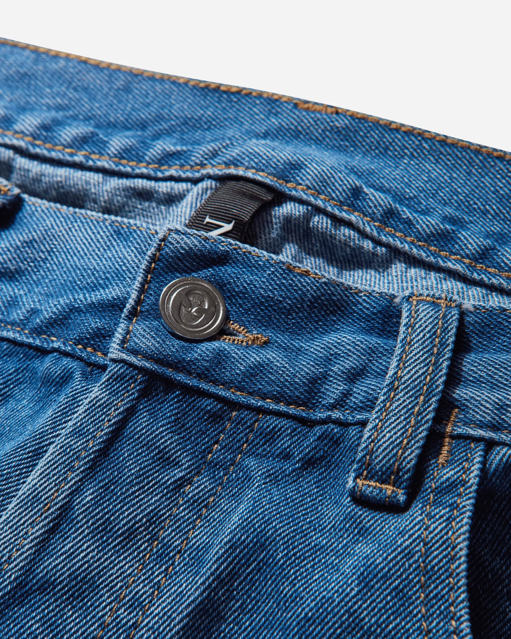 Comfortable Snaps Men'S Bagi Jeans Blue