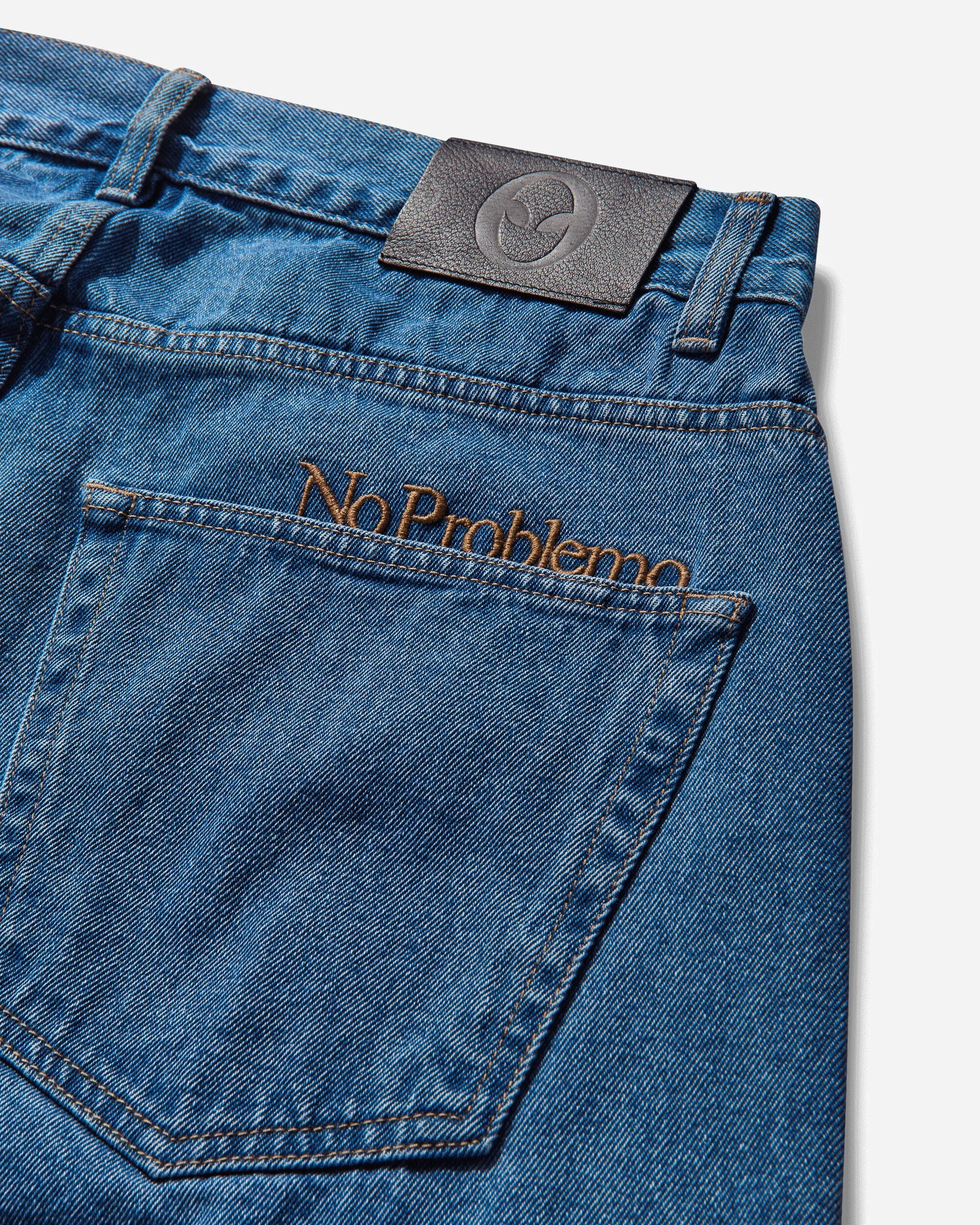 Men'S Bagi Jeans Blue Curved Feature