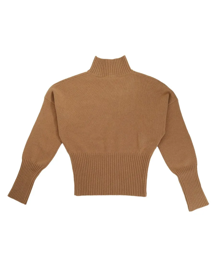 Pull Col Rond en Intarsia Diamant