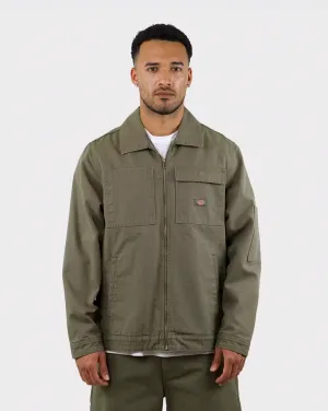 Dickies Eisenhower Utility Canvas Jacket - Dark Khaki "Breathable Collar Seam