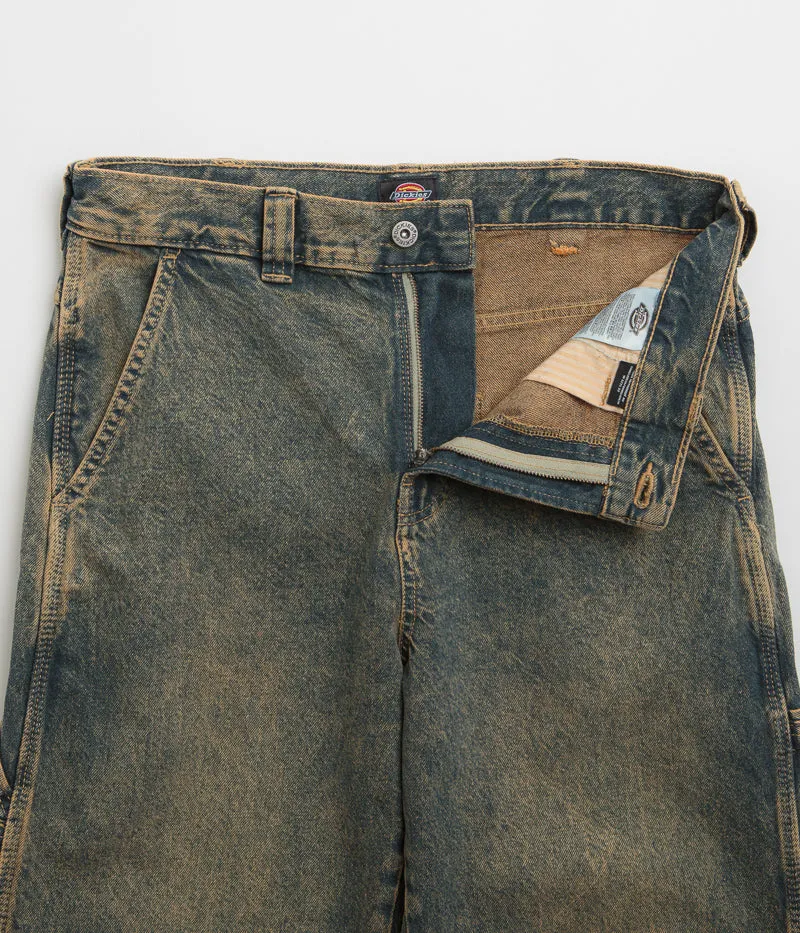 Dickies Stevensville Pantalon de Carpenter - Indigo Délavé Jaune Dickies