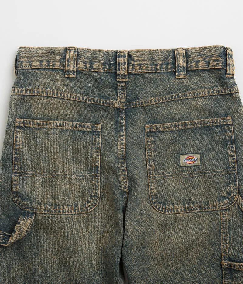 Dickies Stevensville Pantalon de Carpenter - Indigo Délavé Jaune Dickies