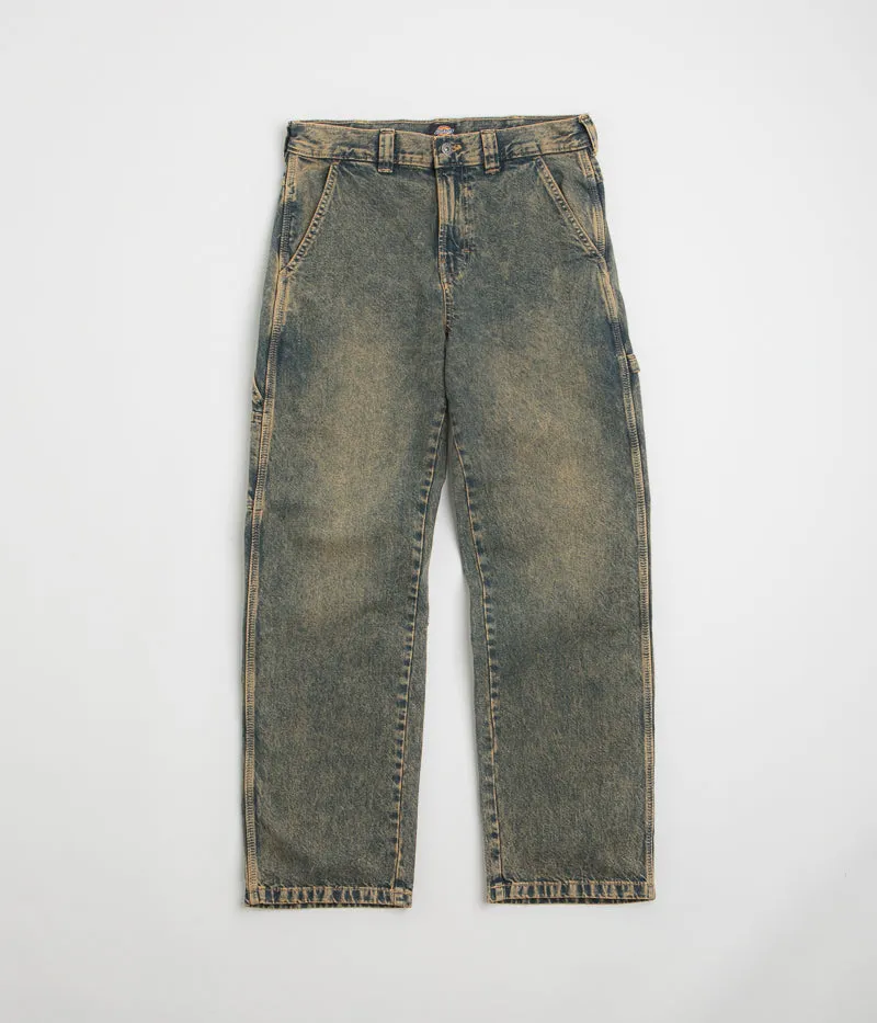 Dickies Stevensville Pantalon de Carpenter - Indigo Délavé Jaune Dickies