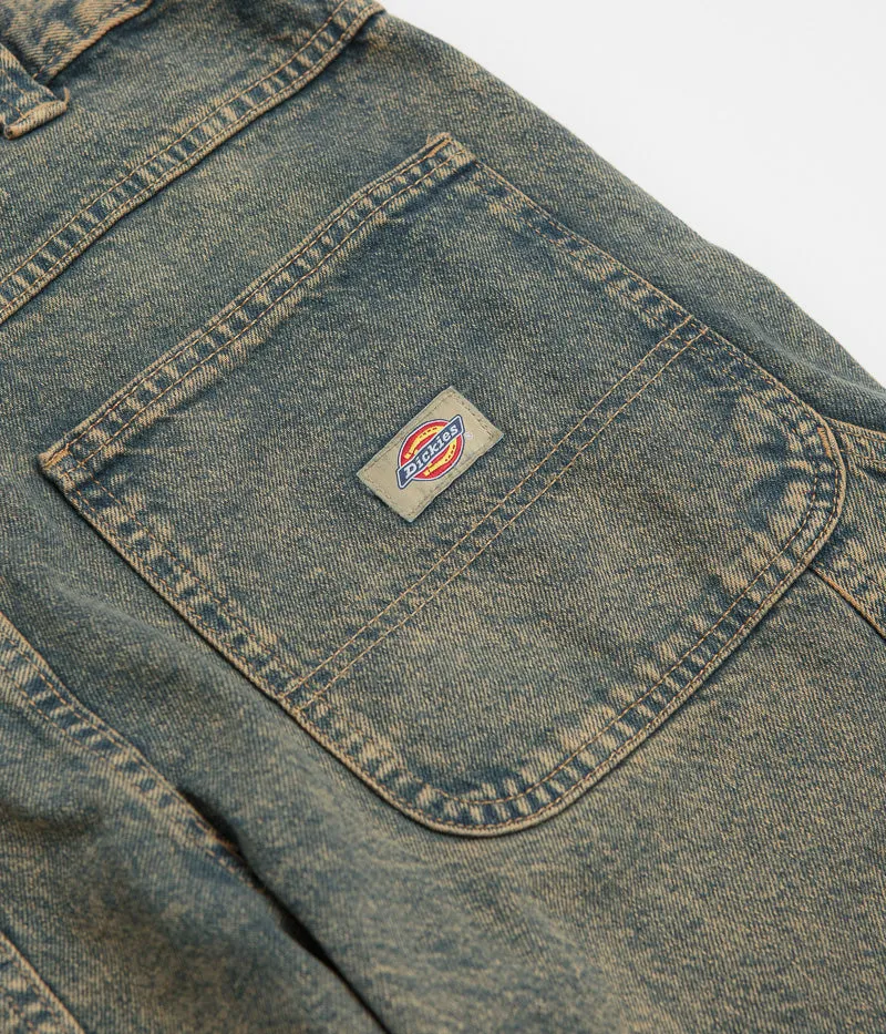 Dickies Stevensville Pantalon de Carpenter - Indigo Délavé Jaune Dickies
