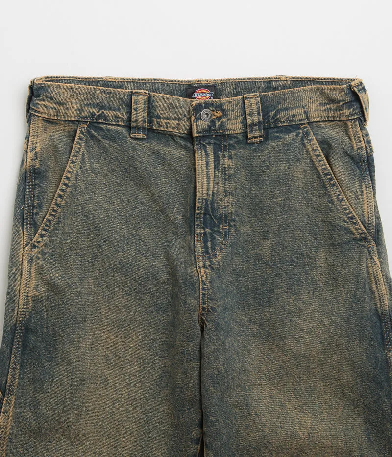 Dickies Stevensville Pantalon de Carpenter - Indigo Délavé Jaune Dickies