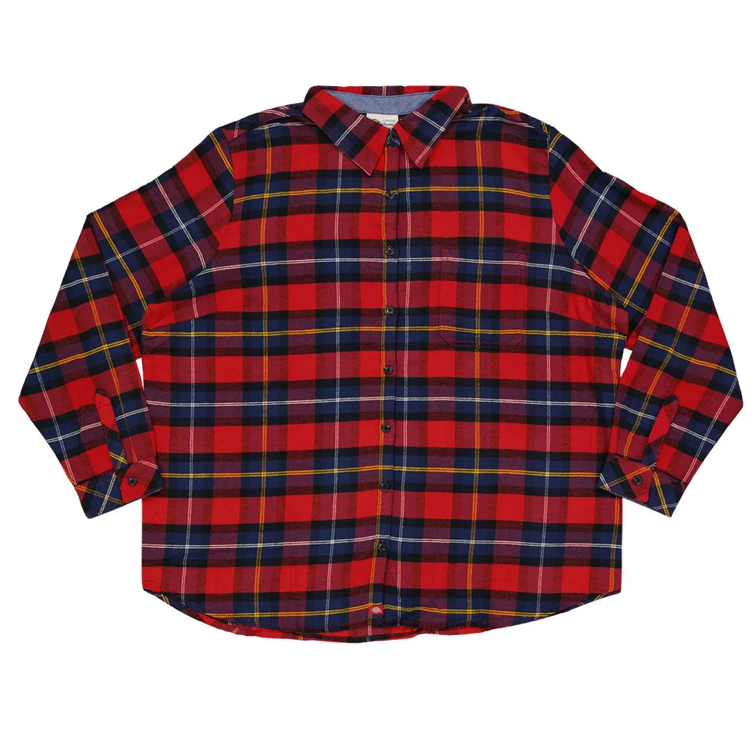 Dickies - Chemise en flanelle à carreaux à manches longues pour femmes (Grandes tailles) (FLW075A1D)