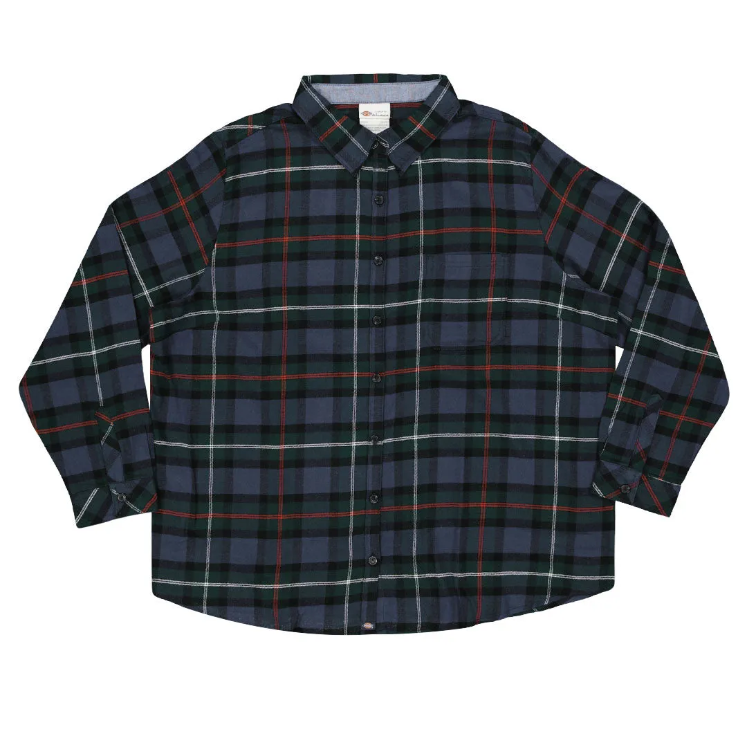 Dickies - Chemise en flanelle à carreaux à manches longues pour femmes (Grandes tailles) (FLW075A1W)