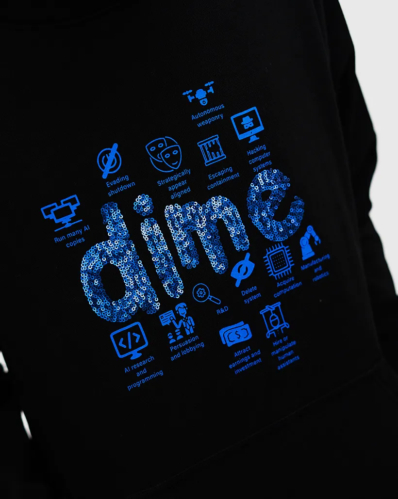 Dime Agi Hoodie - Black Reinforced Collar Recharging