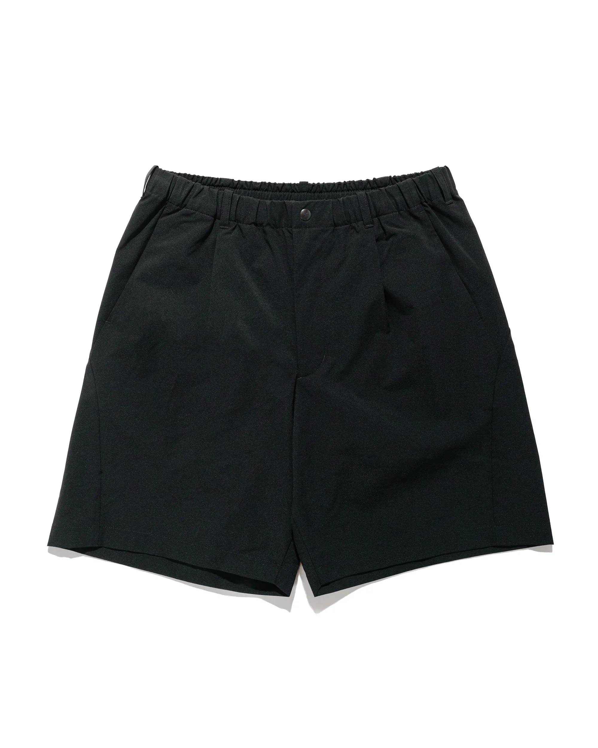 Goldwin One Tuck Tapered Light Stretch Shorts Black Functional Appearance Stretch Spandex
