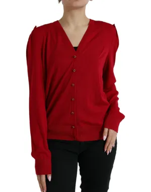 Cardigan élégant pour femme en laine à col en V Dolce & Gabbana