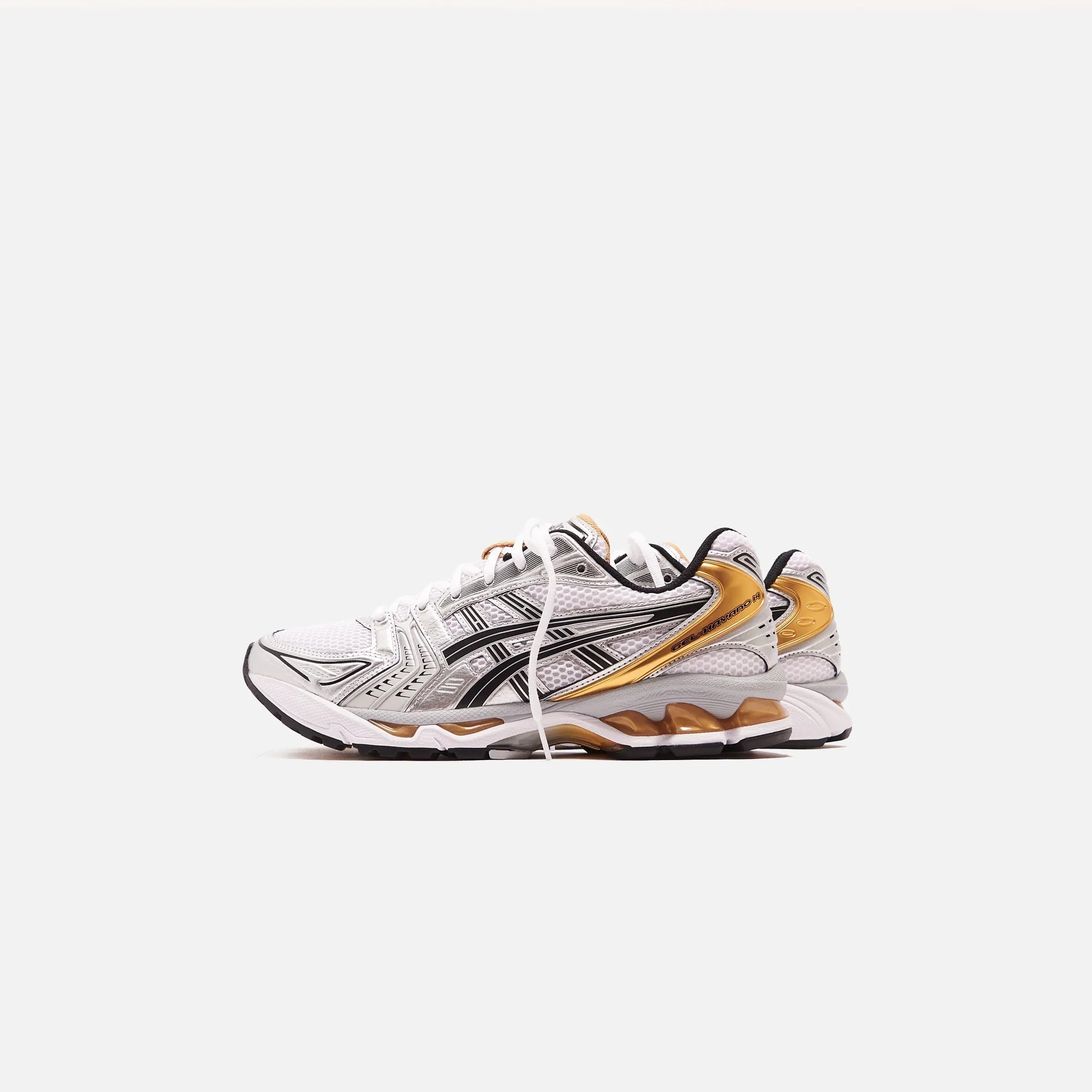 The Fast Lane Choice Dress from the Feet Up Asics Gel-Kayano 14 - White / Pure Gold