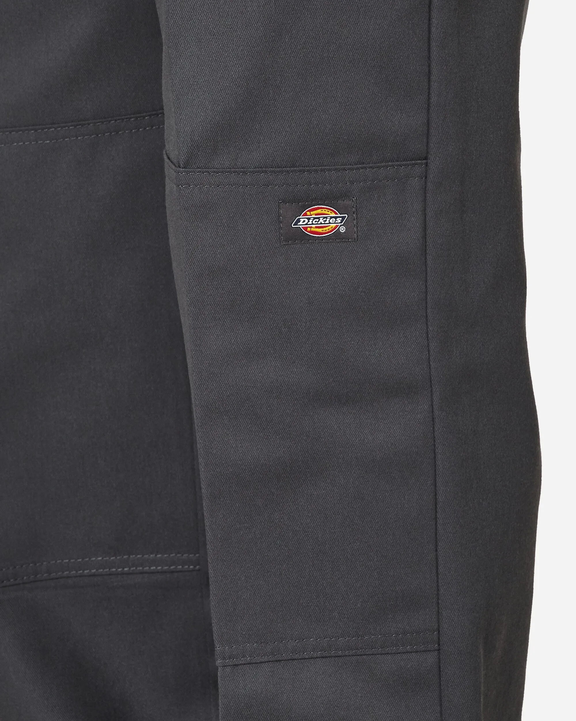 Metal Zipper Double Knee Work Pants Charcoal Grey