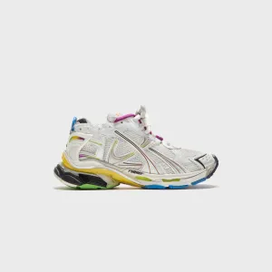 Ankle Strap Heel Balenciaga Runner Sneaker - White / Multicolor