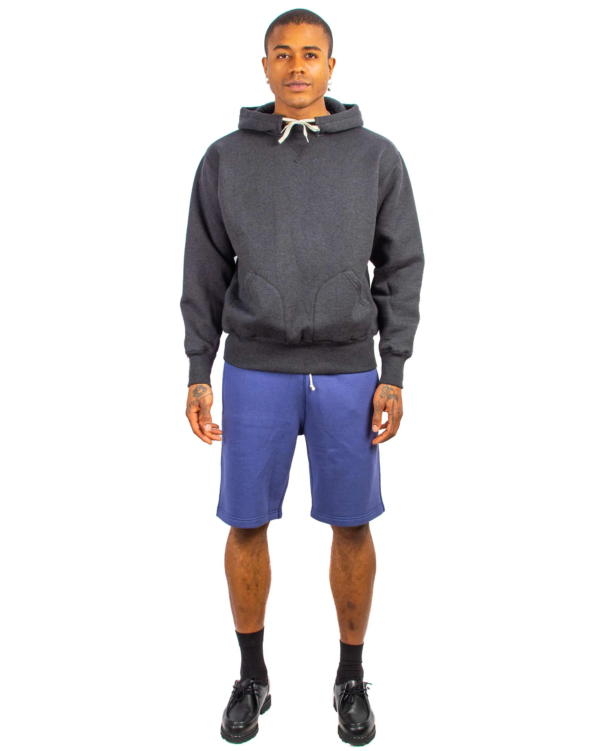 Low Coverage Moisture-Wicking Interior The Real Mccoy'S Mc21019 9Oz. Loopwheel Sweatshorts Mq Navy