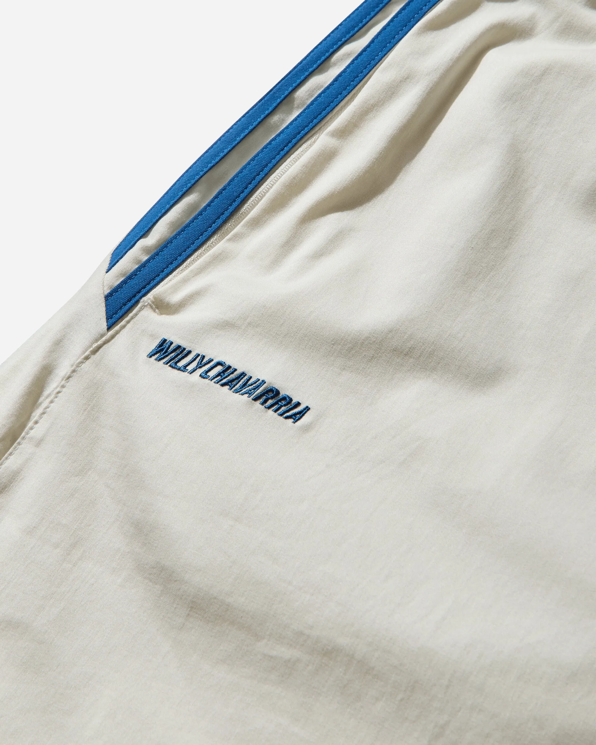 Men'S Willy Chavarria Poplin Track Pants Off White Feather Stitched Hoodie Accessory Set