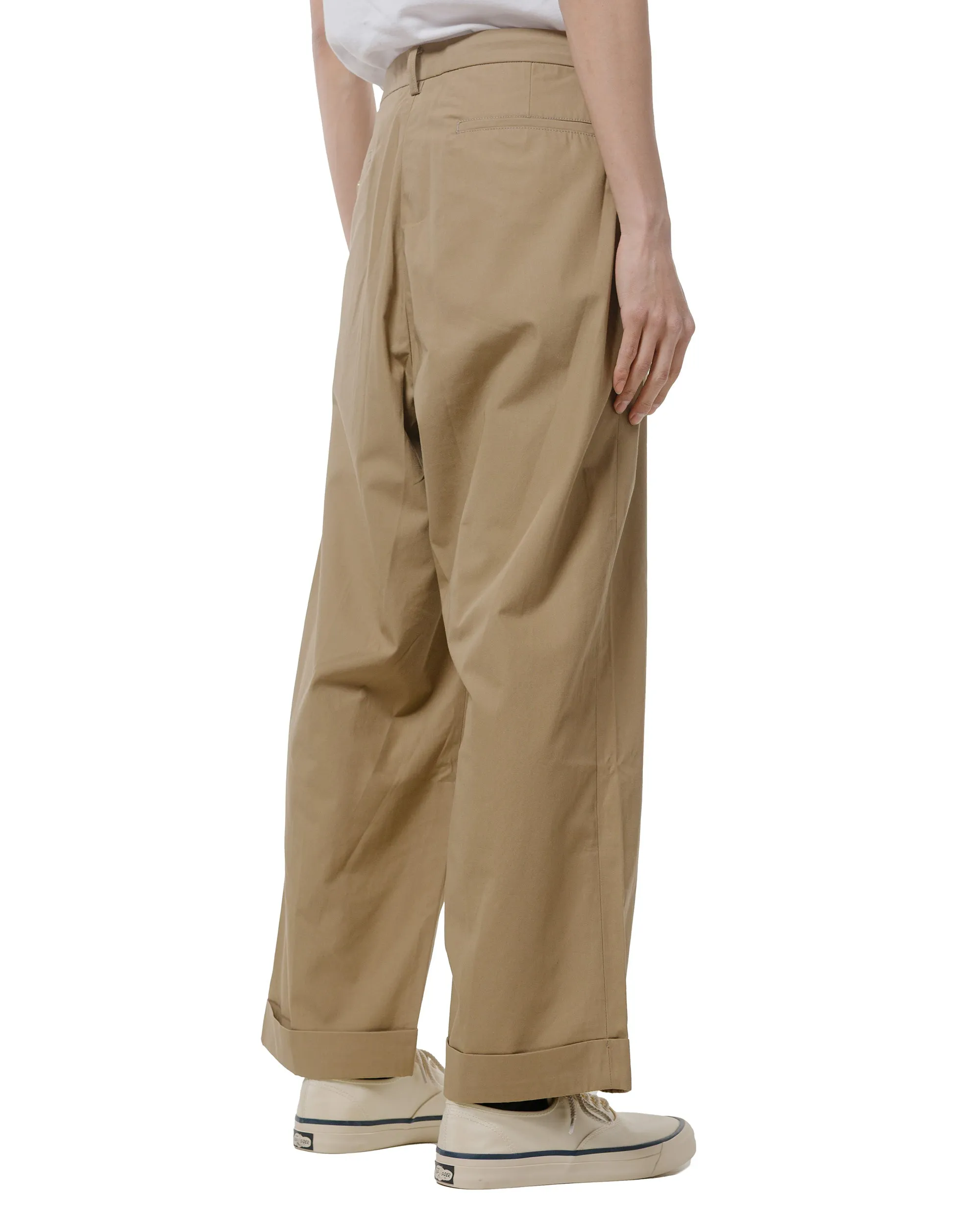 Beams Plus Ivy Trousers Wide High Density Cotton Beige Faux-Fur-Fit Cooling History