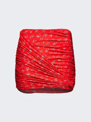 Mini jupe de bain drapée