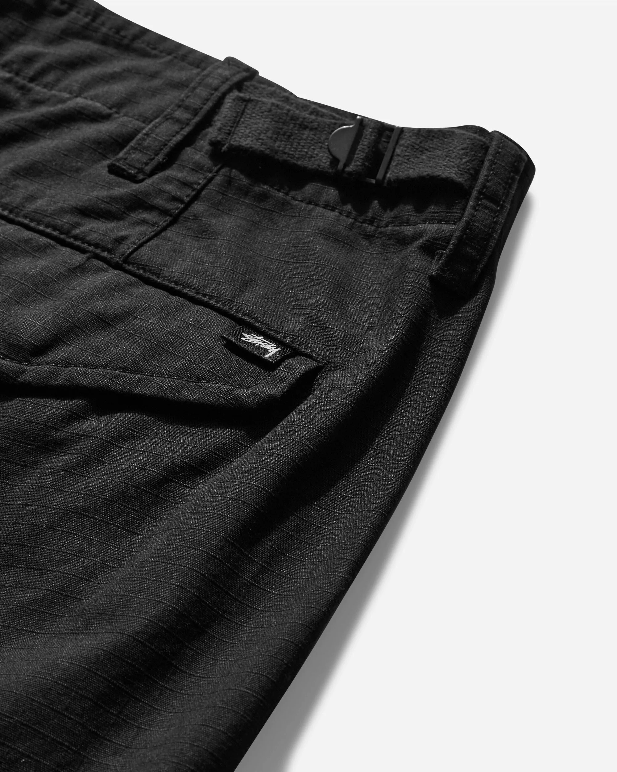 Comfortable Hand Length Men'S Ripstop Cargo Shorts Black