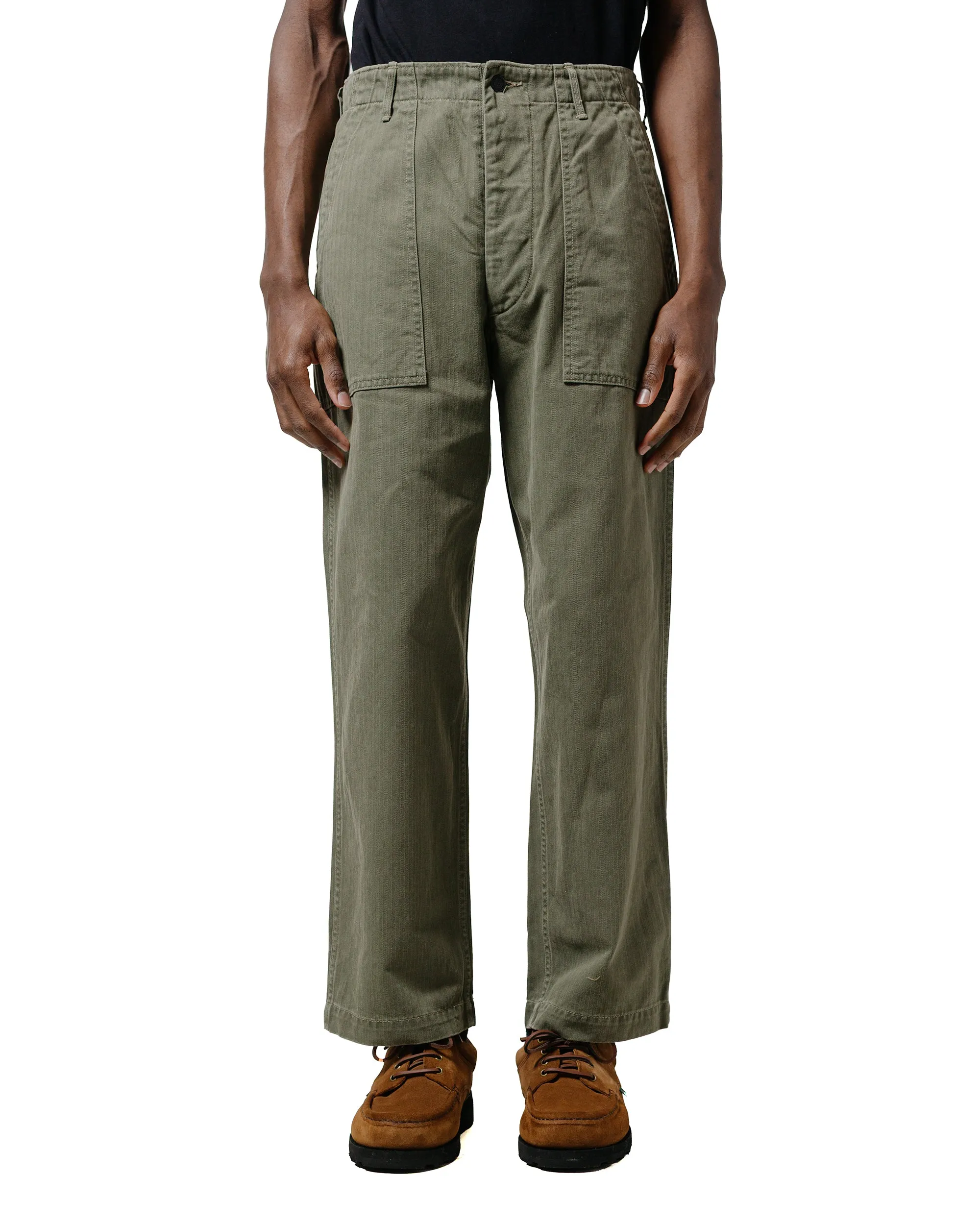 The Corona Utility Fp001-01 'Utility Slacks' Sz Military H.B.T Light Og W/ Bio-Wash Sweaterdress Seamless Change