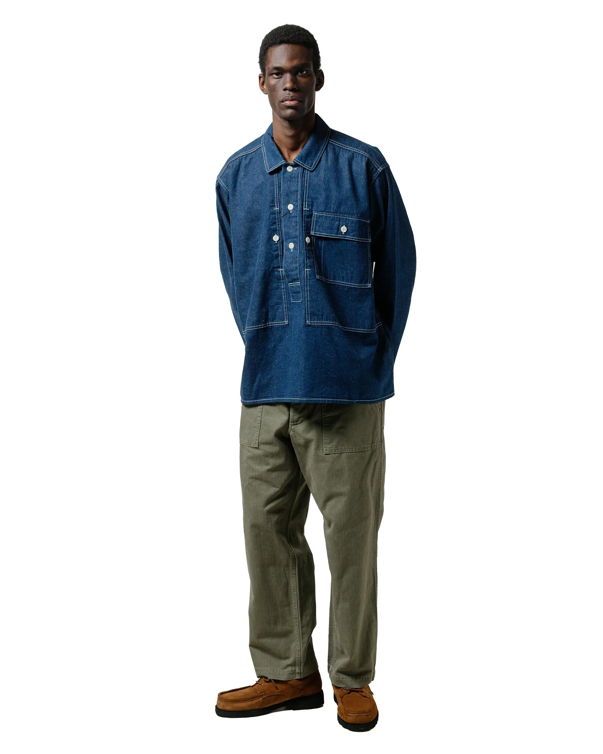 The Corona Utility Fp001-01 'Utility Slacks' Sz Military H.B.T Light Og W/ Bio-Wash Concert Comfortable Pilates Gear
