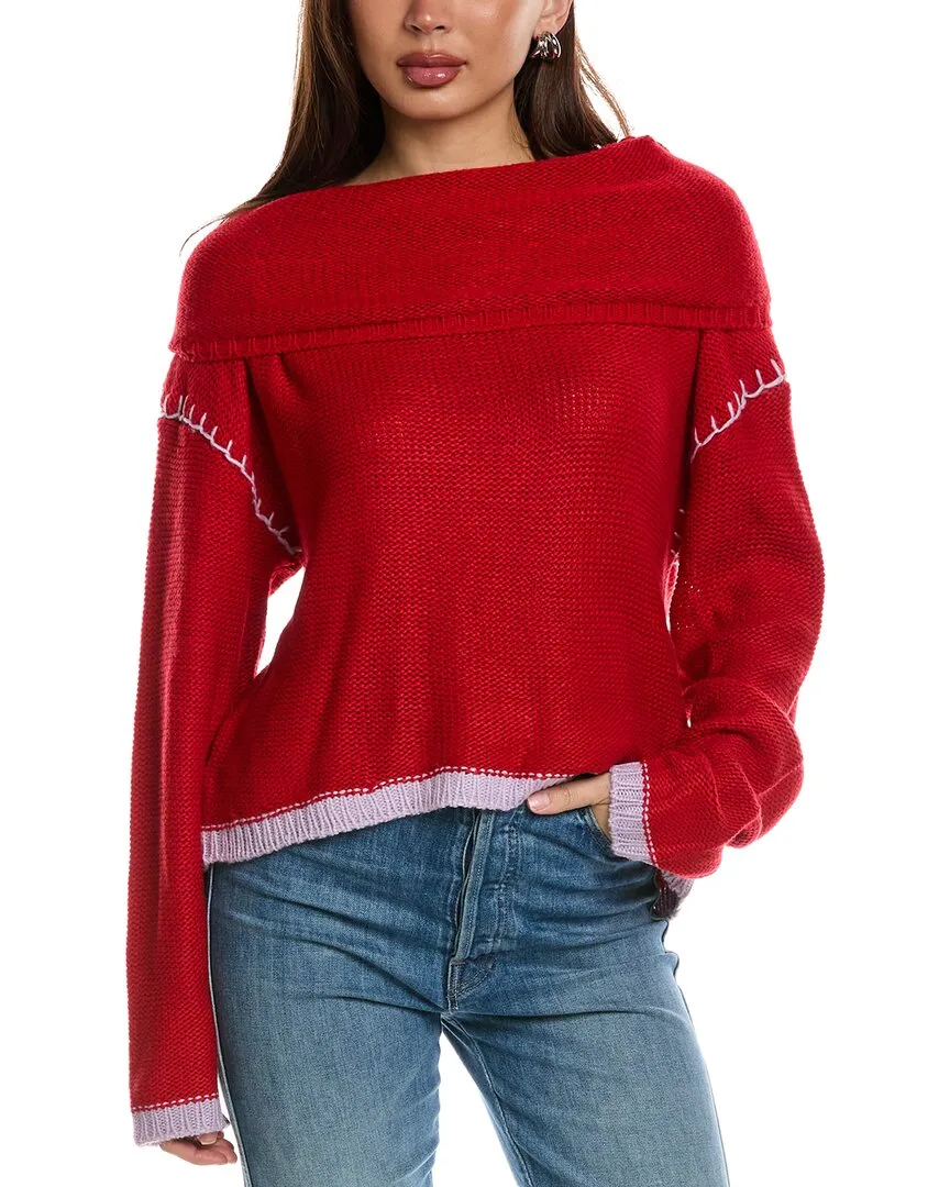 Pull col cheminée en bois flotté