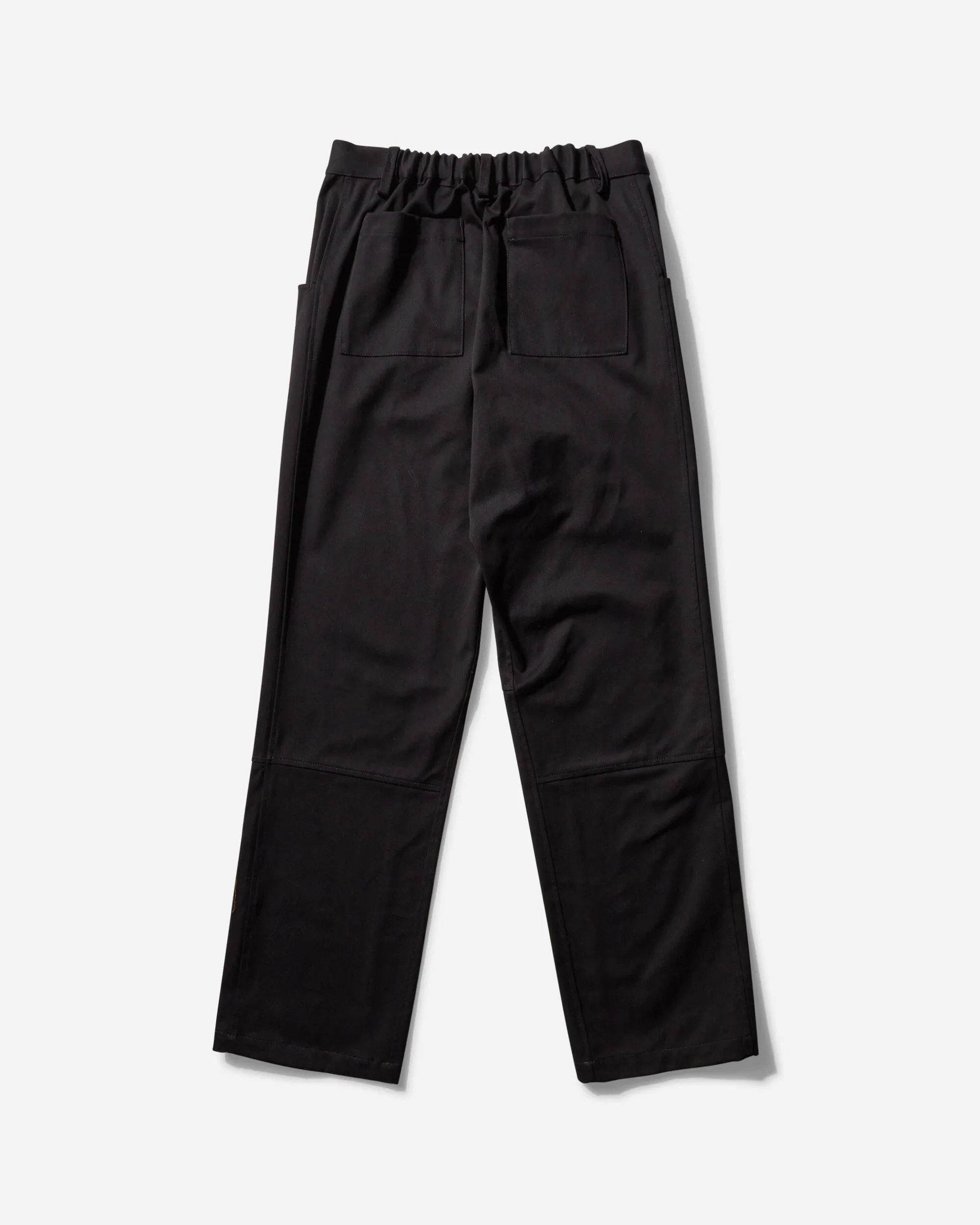 Drill Pants Black Crew Neck Collar Wool Jacket