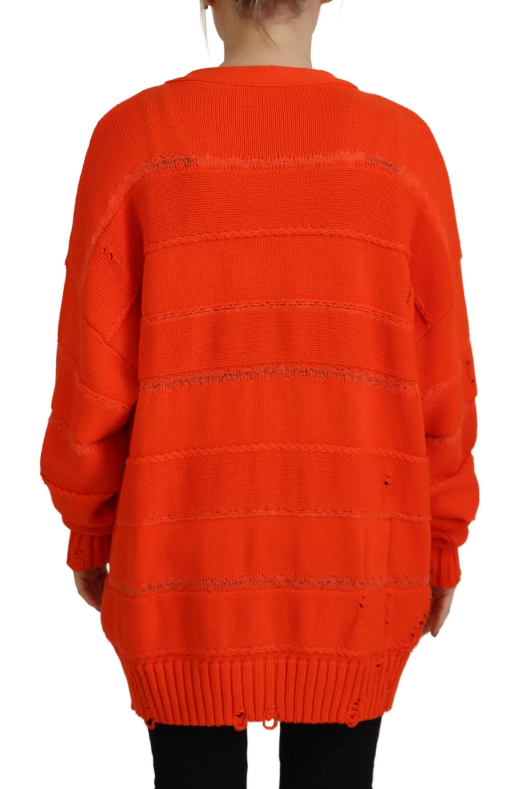Dsquared Cardigan en coton tricoté à boutons pour femme (Occasion)