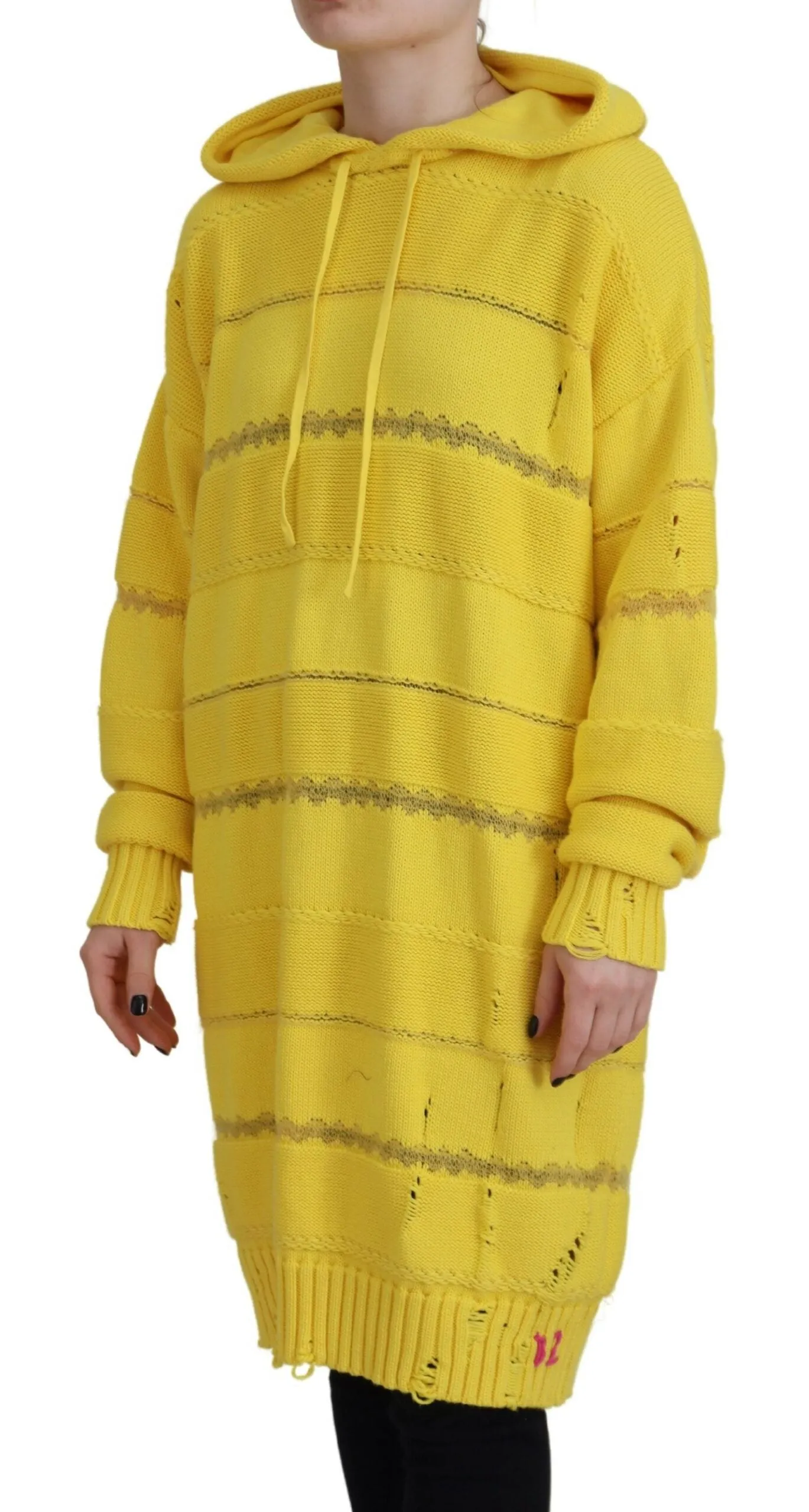 Pull à capuche en coton tricoté Dsquared pour femme (d'occasion)