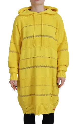 Pull à capuche en coton tricoté Dsquared pour femme (d'occasion)