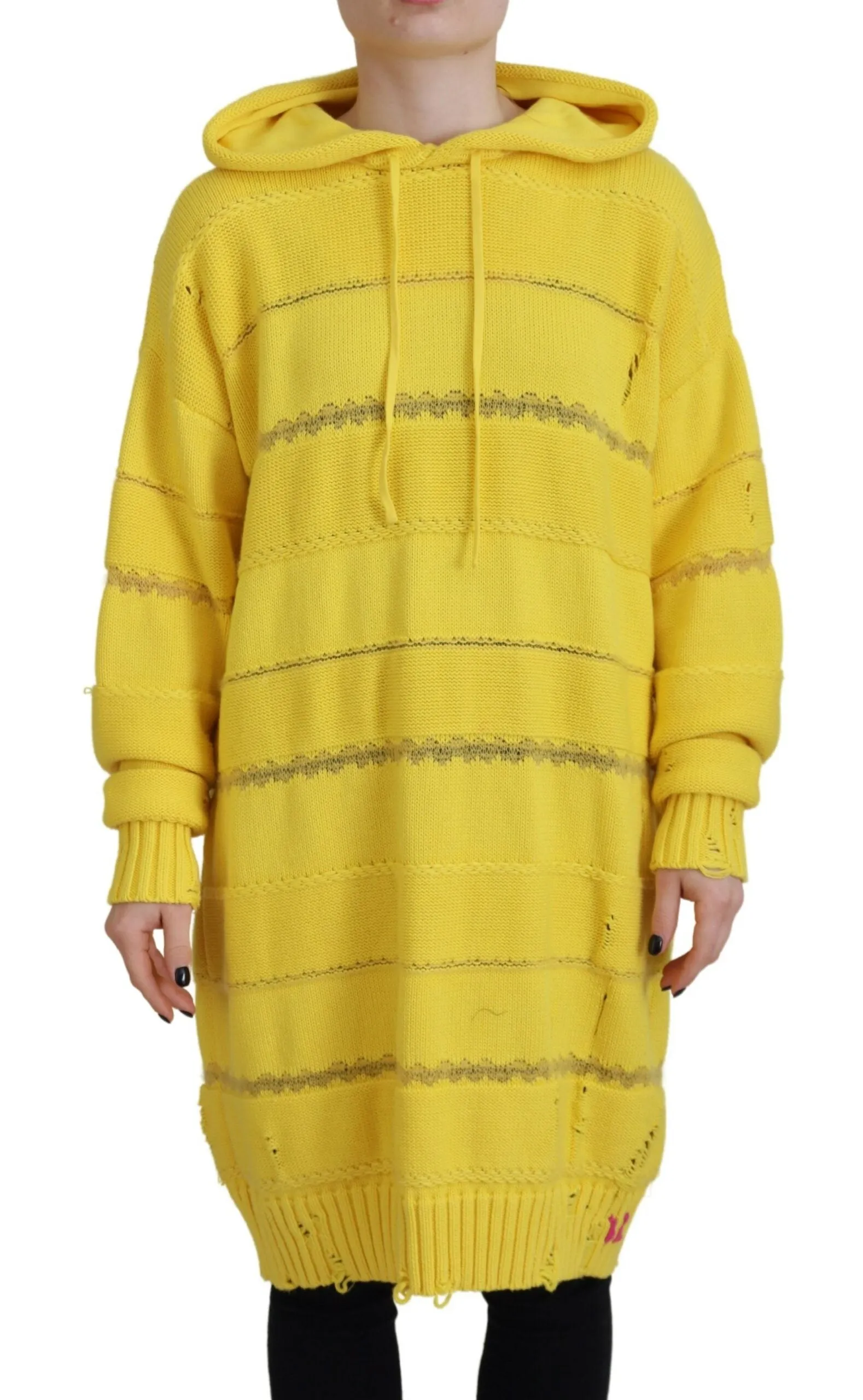 Pull à capuche en coton tricoté Dsquared pour femme (d'occasion)