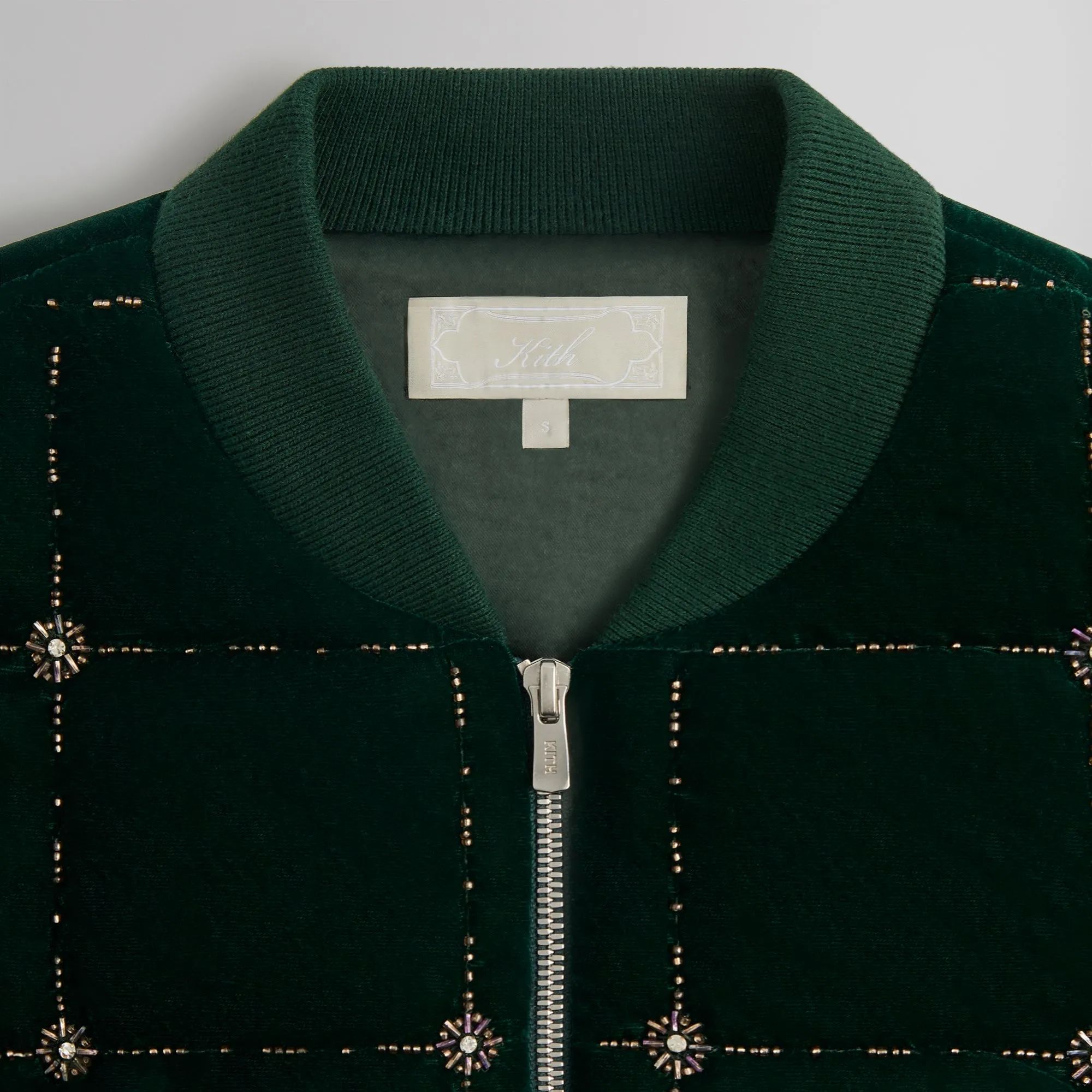 Kith Beaded Velvet Clay Bomber Jacket - Stadium Soft Nose