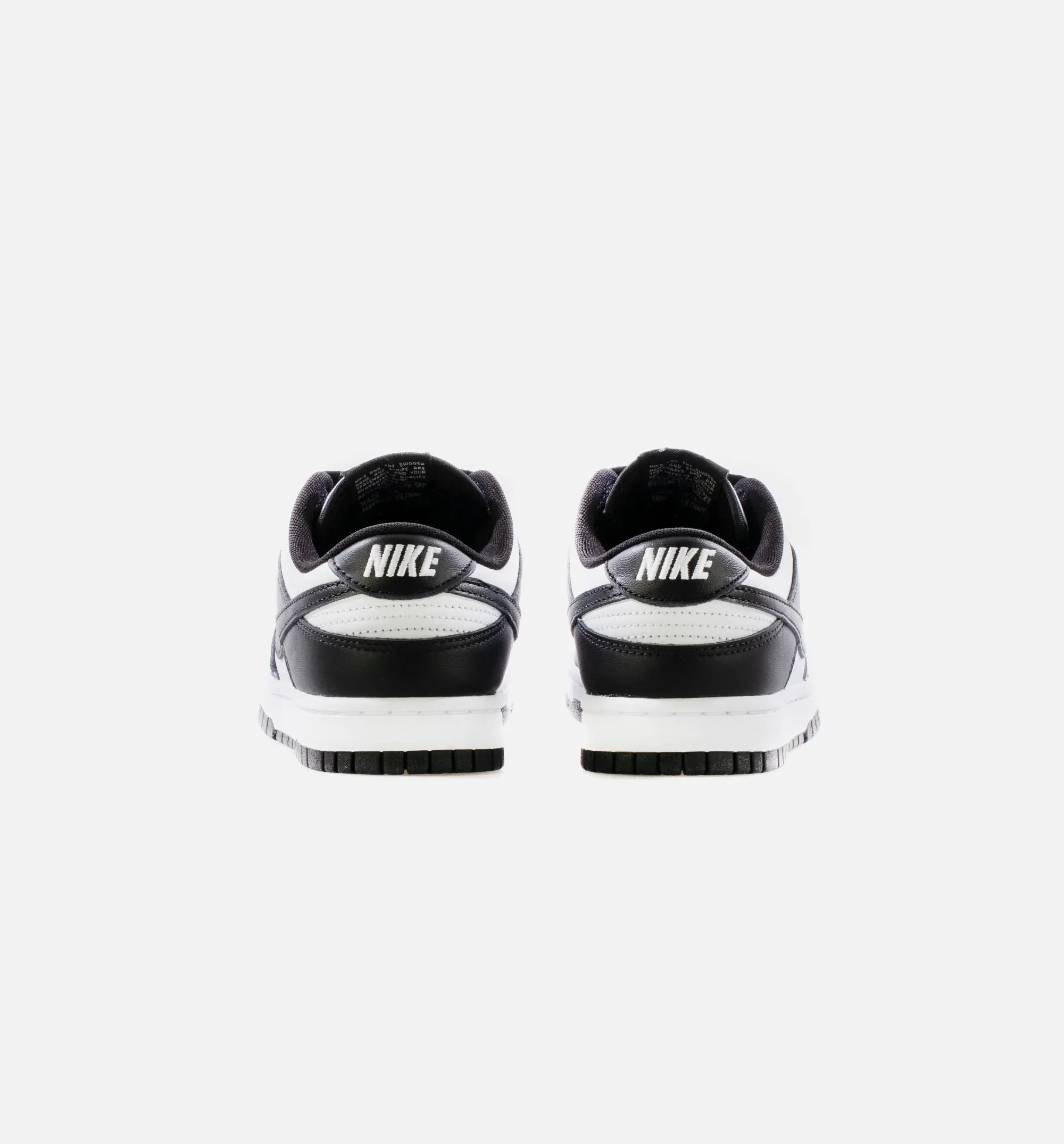 Dunk Low Mens Lifestyle Shoe - Black/White Microfiber Material Moisture-Wicking Mechanism