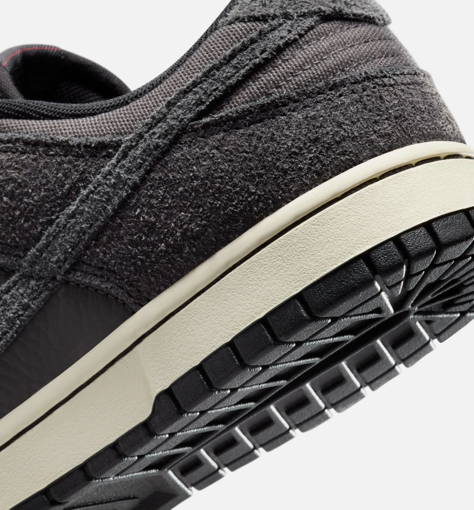 Low Heel Configuration Knitted Polyester Dunk Low Retro Premium Mens Lifestyle Shoe - Black/Off Noir/Medium Ash/Coconut Milk