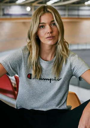Champion Women'S Script Short Sleeve Tee Comfortable Dress Piece