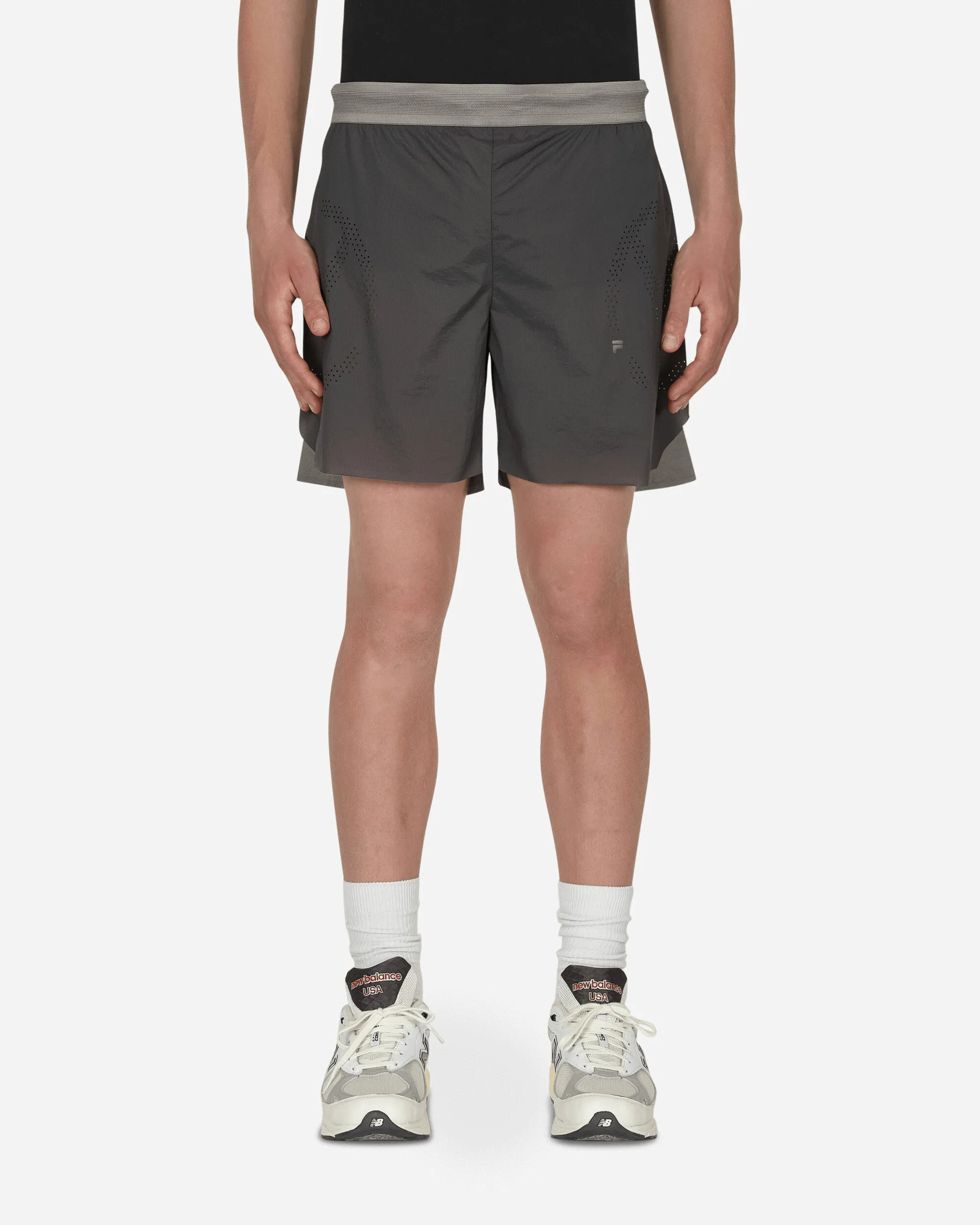 Fila Redefined Training Shorts Grey Tight Chest Big Button