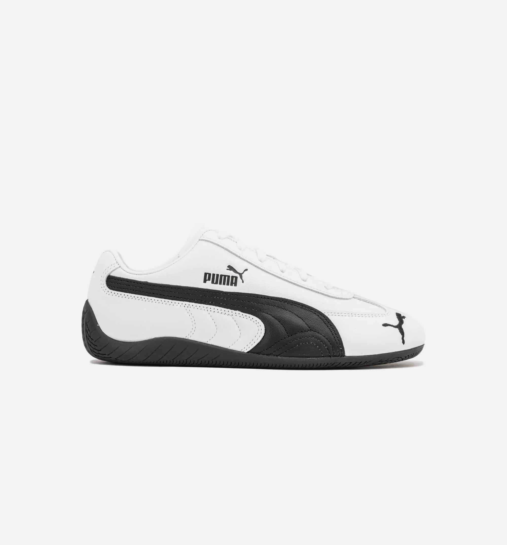 Speedcat Leather Mens Lifestyle Shoe - Black/White Comfortable Column
