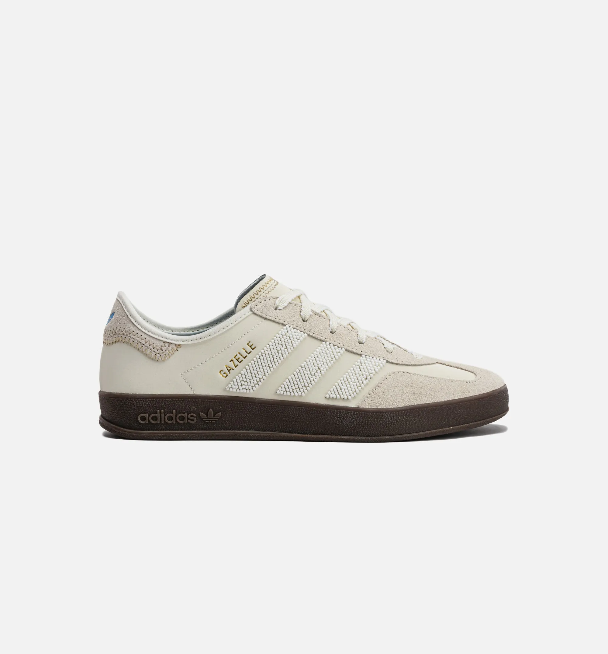 Slip-Resistant Velcro Thermoplastic Gazelle Clot Mens Lifestyle Shoe - White/Gum