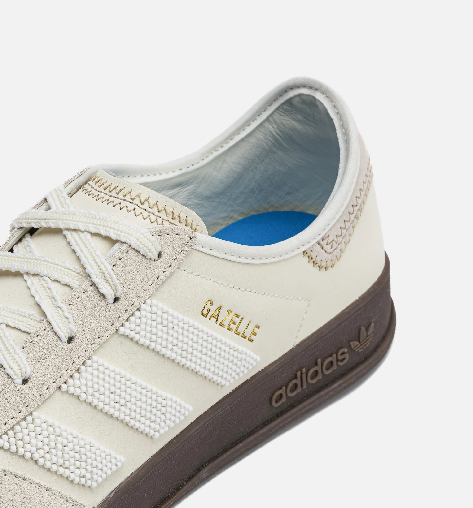 Heel Supported Sneakers Suede Effectiveness Gazelle Clot Mens Lifestyle Shoe - White/Gum