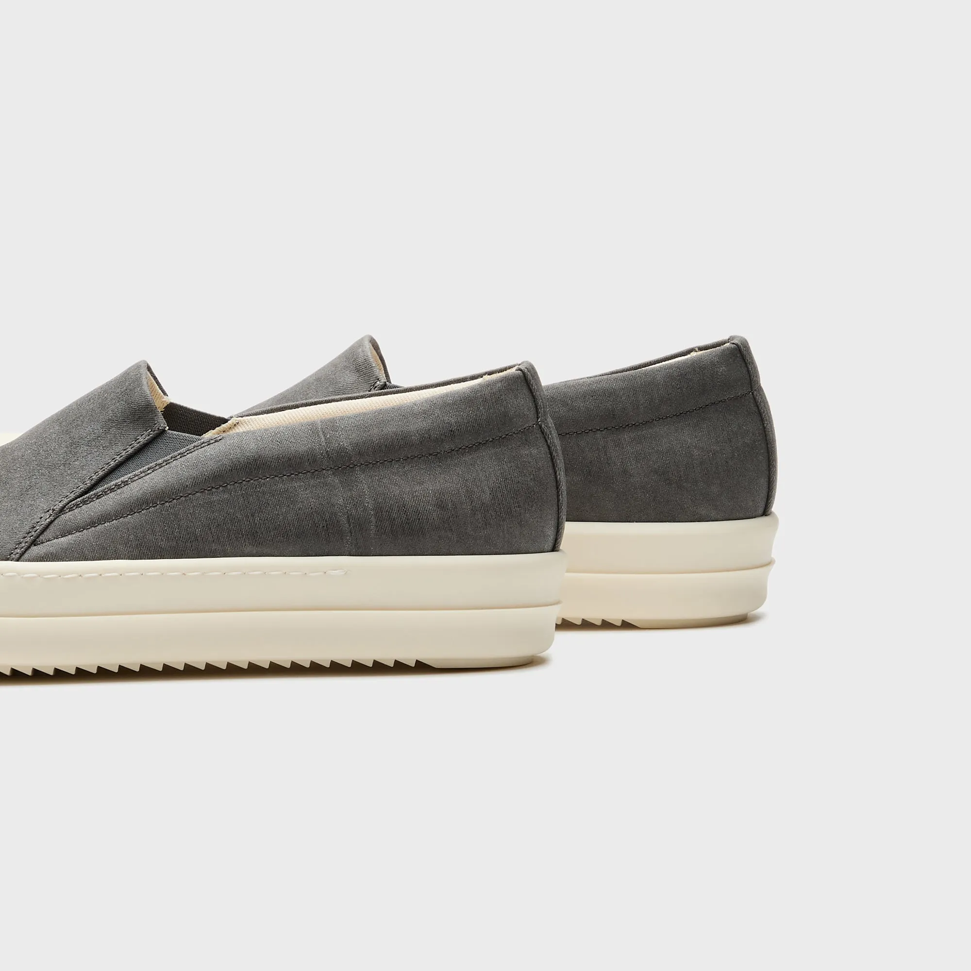 Style Meets Power Rick Owens Boat Sneaks Scarpe In Denim - Dark Dust / Milk / Milk