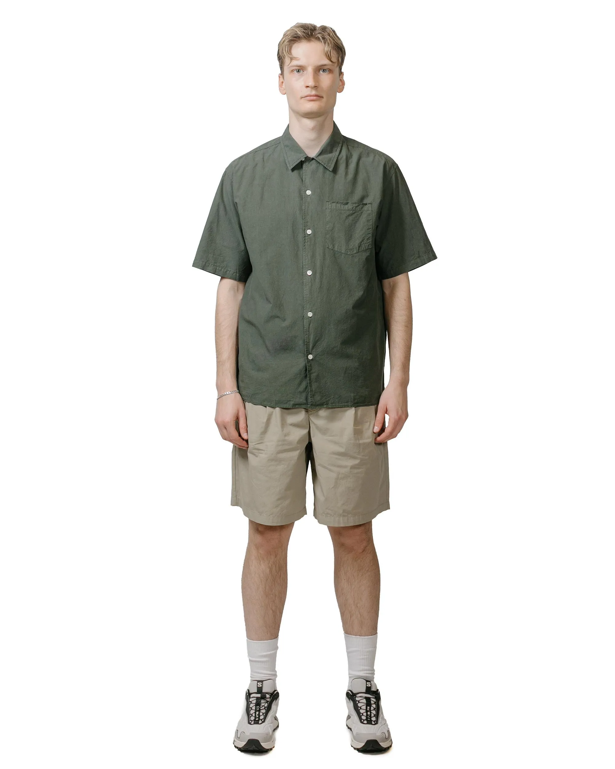 Faux Fur Trim Comfortable Elastic Tape Lace Norse Projects Benn Relaxed Typewriter Pleated Short Clay