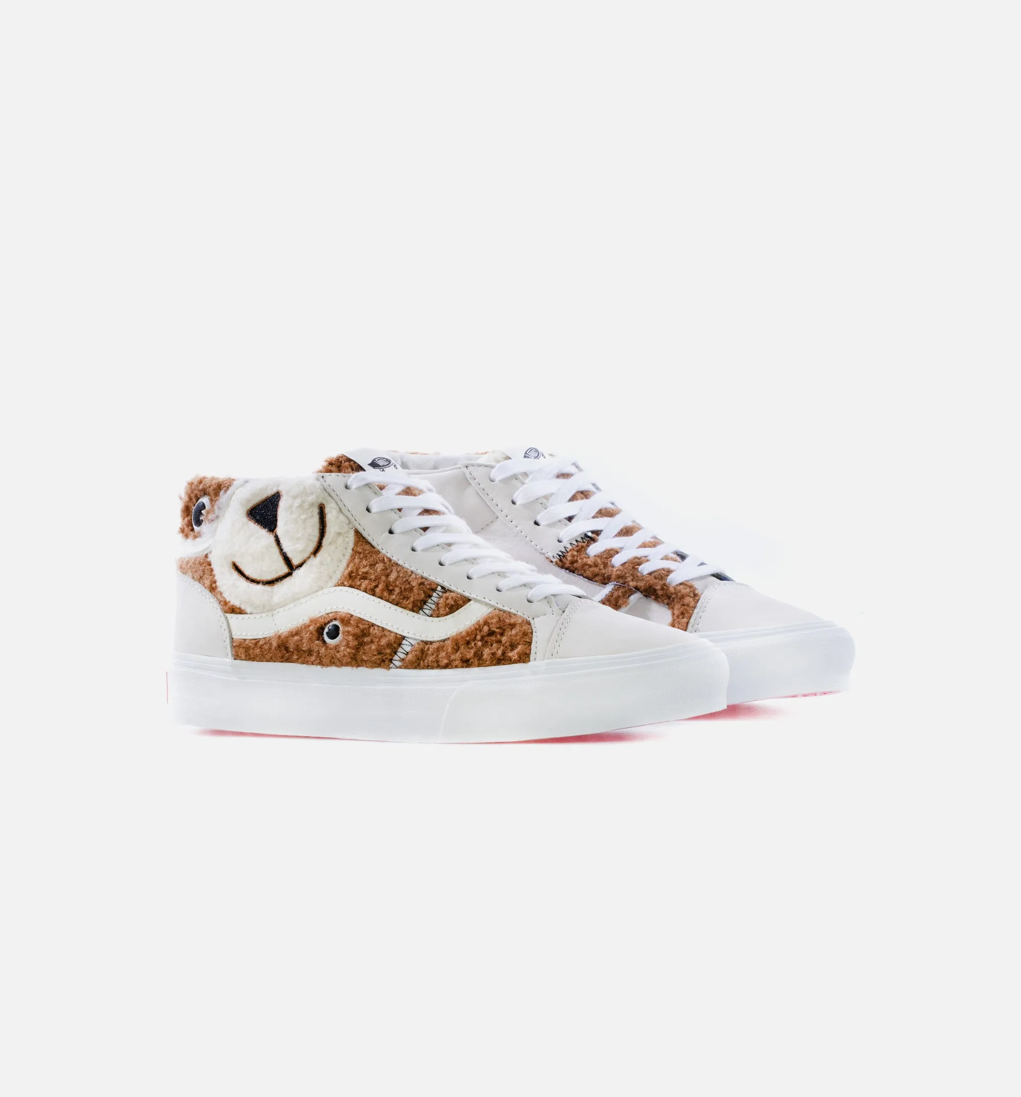 Impact Absorption Feature Comfortable Tongue Padding Style Set Group Collection Mid Zoo Skool Vlt Lx Unstuffed Animal Mens Skate Shoe - Bear/Marshmallow