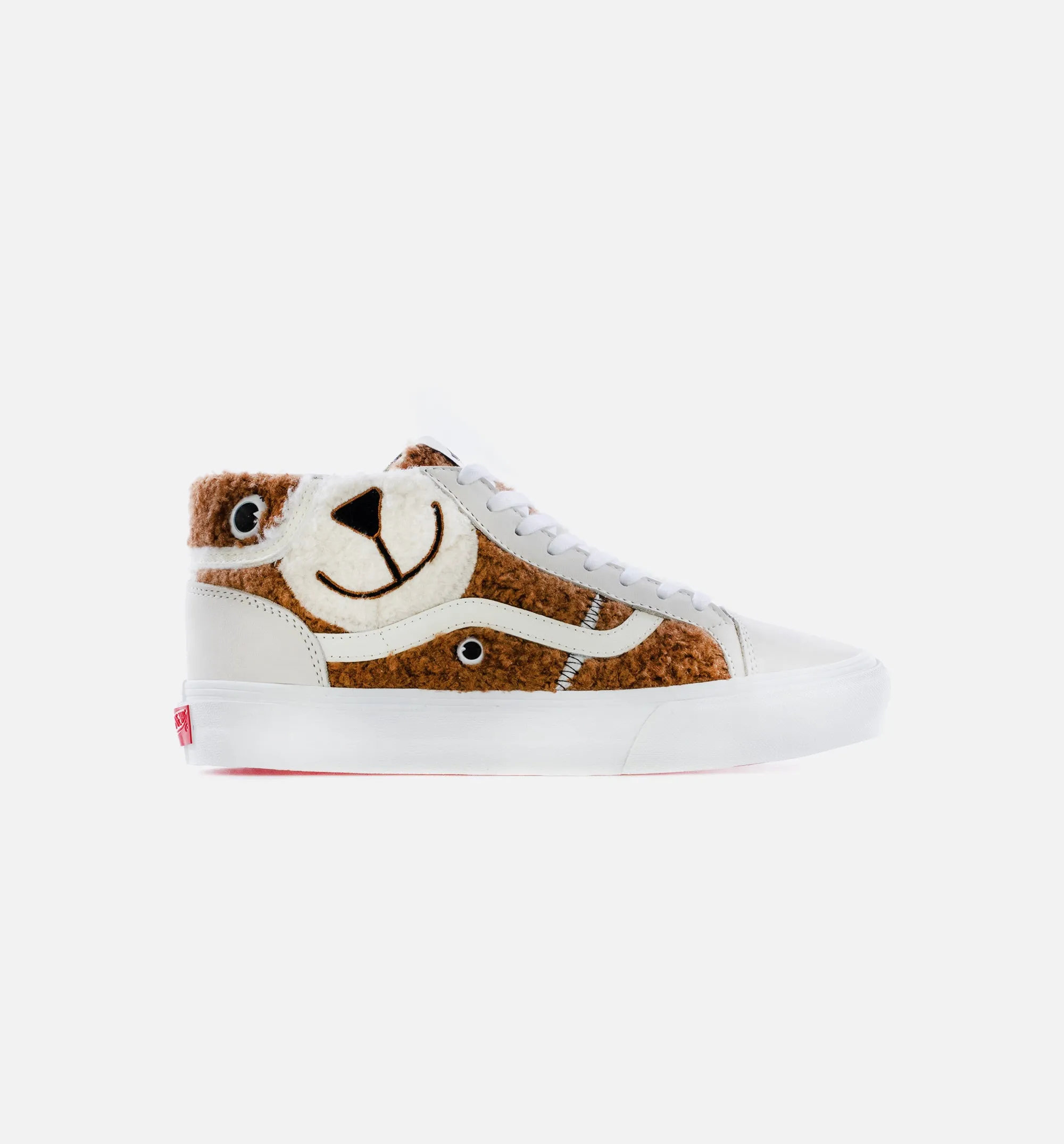Self-Allowed Adjustable Lacing Design Mid Zoo Skool Vlt Lx Unstuffed Animal Mens Skate Shoe - Bear/Marshmallow