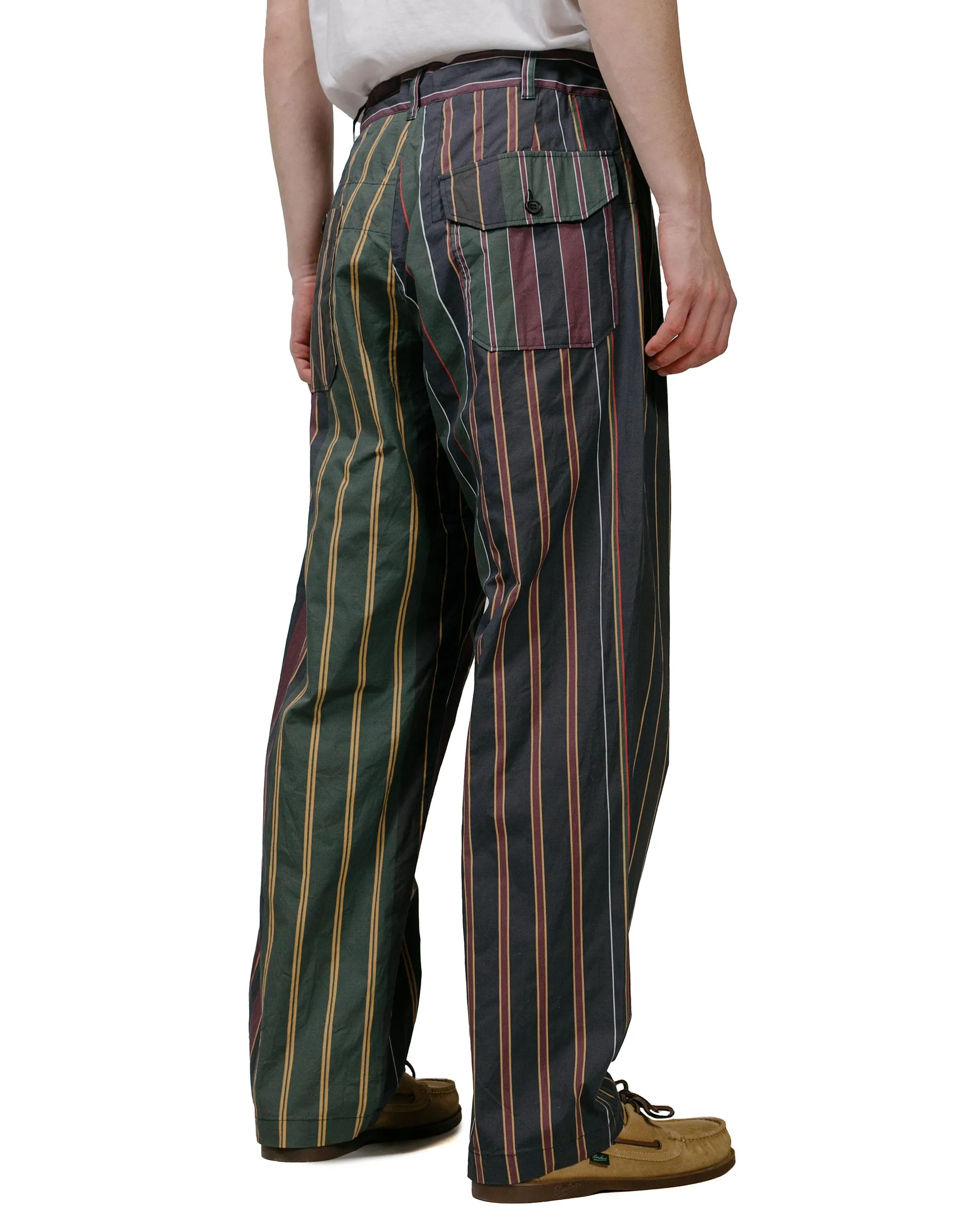 Engineered Garments Carlyle Pant Multi Color Regimental Stripe Composite