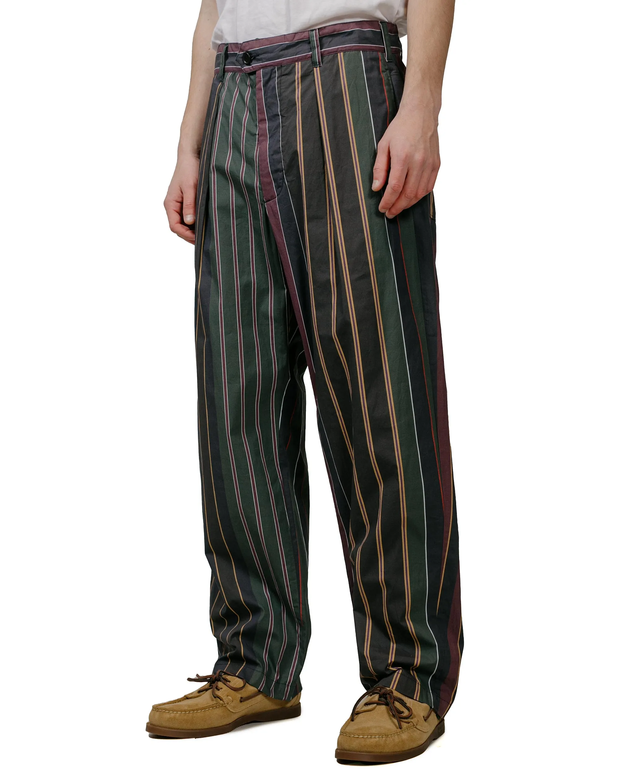 Engineered Garments Carlyle Pant Multi Color Regimental Stripe Anti - Ultraviolet