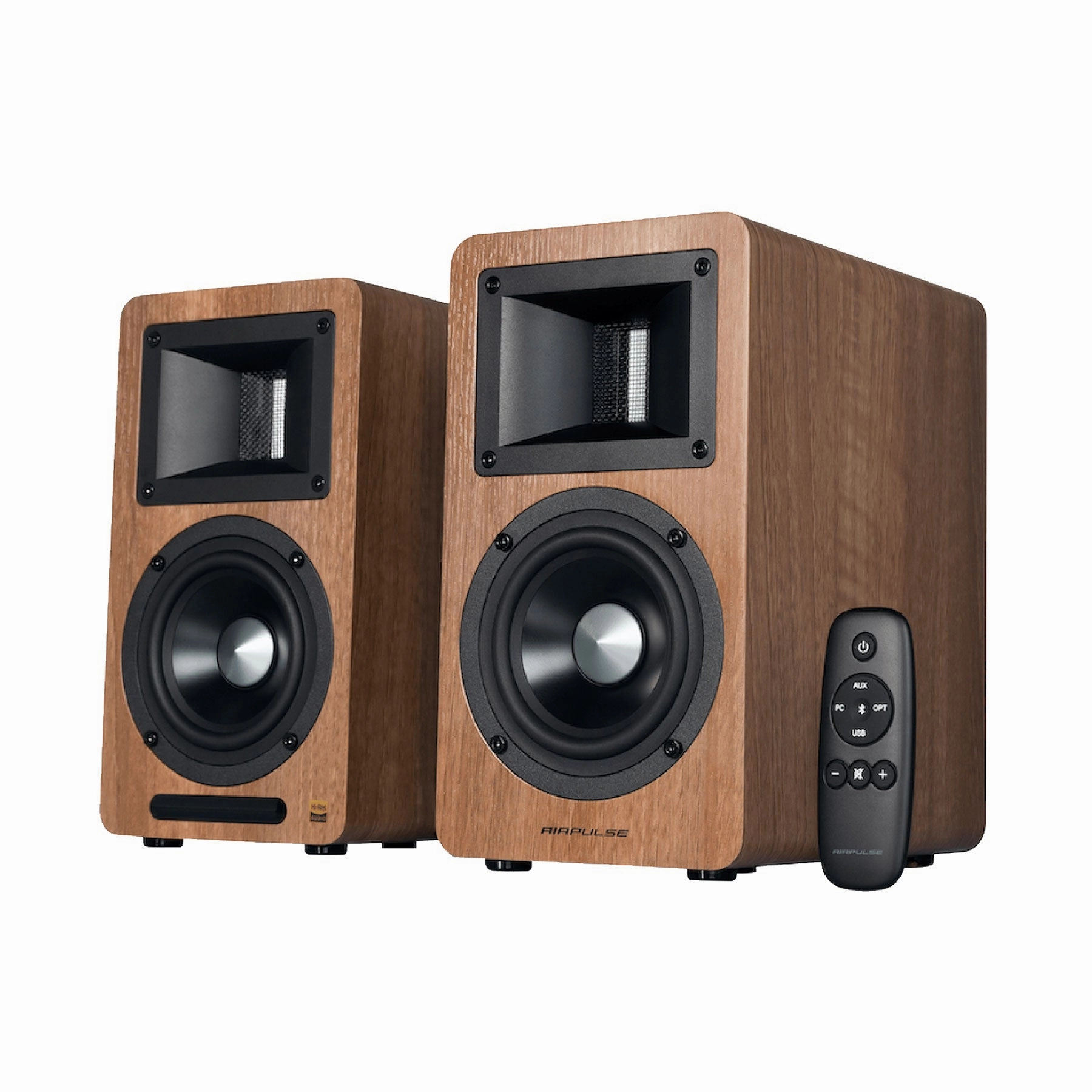 Edifier: Airpulse A80 Powered Speakers w/ Bluetooth - Wood Brown hi-fi digital music server,hi-fi speaker wall mount,hi-fi amp upgrade